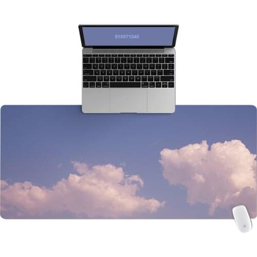 Office Computer Desk Mat Table Keyboard Big Mouse Pad Blue Sky White Clouds Laptop Cushion Desk Non-slip Mat Gamer Mousepad Mat