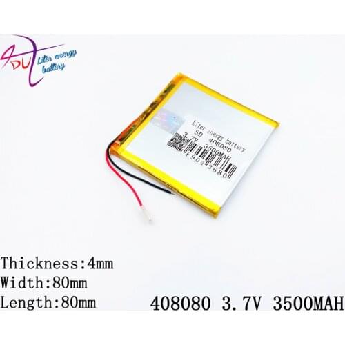 Best battery brand Size 408080 3.7V 3500mah Lithium polymer Battery with Protection Board For PDA Tablet PCs Digital Products Fr