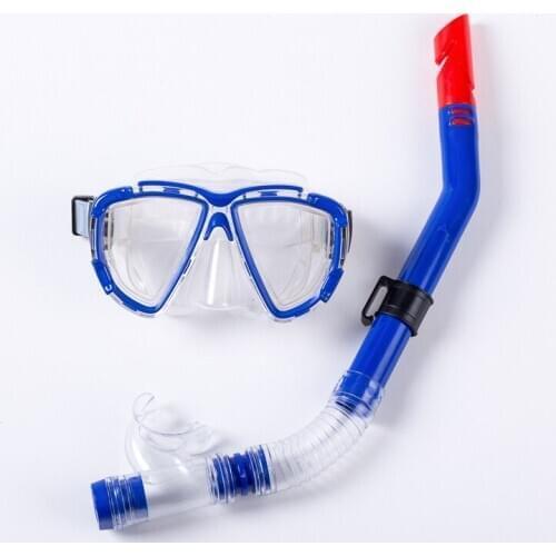 Snorkeling Mask Snorkel Tube Set Anti-fog Swimming Diving Goggles Snorkeling Goggles with Easy Breath Dry Snorkel Tube