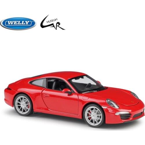 WELLY 1:24 Model Car Simulation Alloy Metal Toy Car Childrens Toy Gift Collection Model Toy Gifts Porsche 911 Carrera S (991)