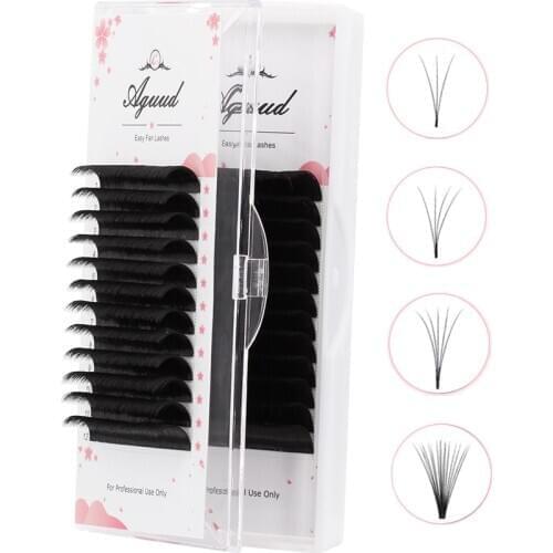 AGUUD Easy Fan Lashes Auto Bloom Individual Eyelash Extension C CC D DD Faux Mink Multi Volume Lash Extensions Makeup Lash