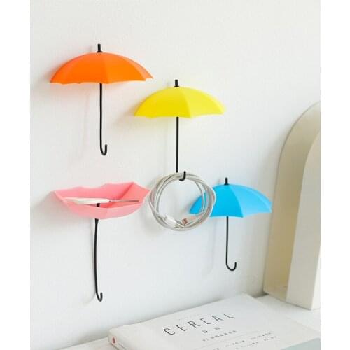 Non-marking Punch-free Umbrella Hook Self-adhesive Hook Wall Door Clothing Hanger Key Debris Hook Wall Organizer Hanger Bathroom