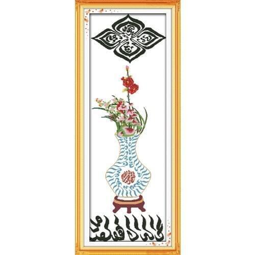 NEW arrival Needlework Blue and white porcelain Embroidery Cross 11CT 14CT DIY Cross Stitch Kits for Embroidery