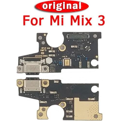 Original Charging Port For Xiaomi Mi Mix 3 Mix3 Charge Board USB Plug PCB Dock Connector Flex Cable Replacement Spare Parts