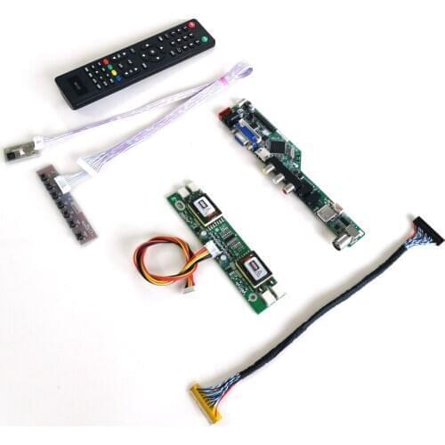 For M201P1-L01/L03 4CCFL 30Pin LVDS T.V56 controller board LCD display panel VGA AV USB RF Remote+Inverter+keyboard DIY kit