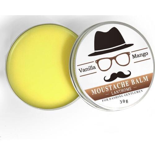 30G Gift Natural Beard Oil Conditioner Beard Balm for Beard Growth and Organic Moustache Wax for Beard Styling