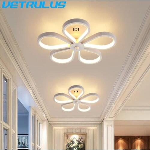 Flower Shape Led Ceiling Modern Chandelier Lamp Plafonniers Bathroom Ceiling Light For Aisle Corridor Living Room Decoration