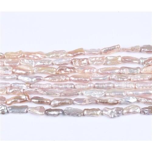 8-11mm freshwater biwa irregular shape real pearls for jewelry making pearl