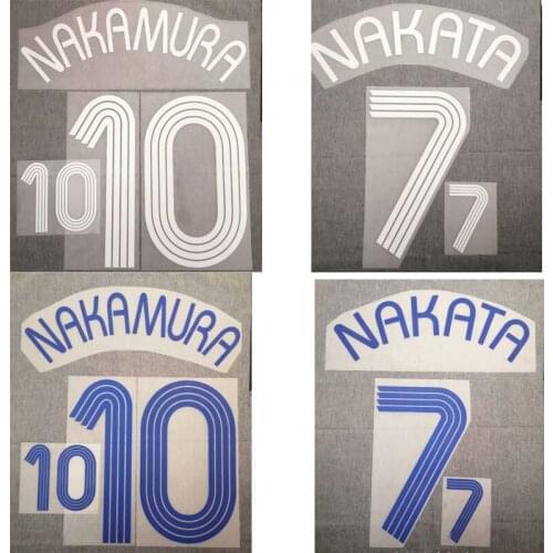 Retro 2006 Japan #7 Nakata #10 Nakamura Nameset Customize Any Name Number Printing Iron on Transfer Badge