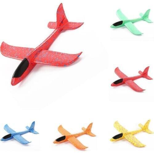 48cm DIY flying plane Hand Throw Flying Glider airplanes Toys For Children Foam Aeroplane Model Party Outdoor Fillers Glider