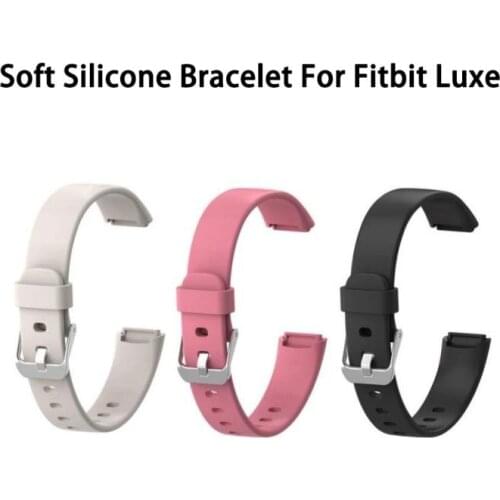 Silicone Band Replacement Wrist Watch Strap Accessory For Fitbit Luxe Sport Wristband Soft Silicone Bracelet For Fitbit Luxe