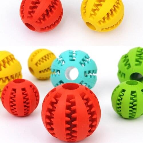 Pet Dog Toy Interactive Rubber Balls Pet Dog Cat Puppy Chew Toys Ball Teeth Chew Toy Teeth Cleaning Balls Food
