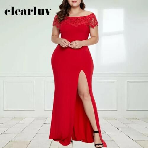 Boat Neck Evening Dresses Lace Short Sleeves Off the Shoulder Mermaid Floor-length Sex Plus size Custom Simple Formal Dress T043