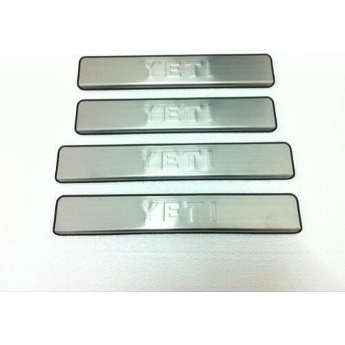 High Quality Stainless Steel scuff plate door sill Trim For Skoda Yeti 2014 Car Accessories