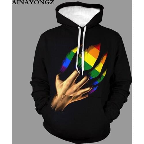 Hip Hop Funny Sweatshirt Hand Paw Eye 3d Print Men Hoodies Autumn Fashion Tops Hooded Jacket 2021 Trend Pullover Streetwear 6XL