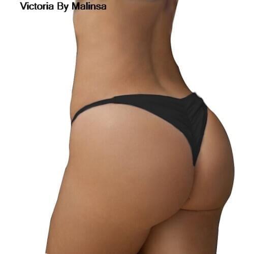 Womens Secret Bikinis Bottom Woman T-back Cheeky Bikini Bottoms Thong Sexy Swimsuit Vintage Swimwear Black Brazilian Biquini