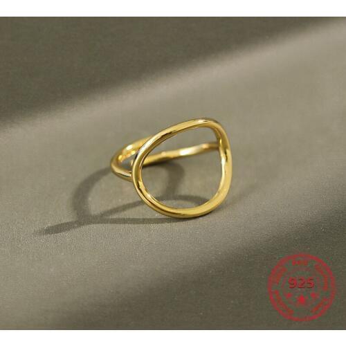 Special Price New Design 925 Sterling Silver Hollow Shape Opening Female Ring Fashion Trend Wild Simple Style Womens Jewelry