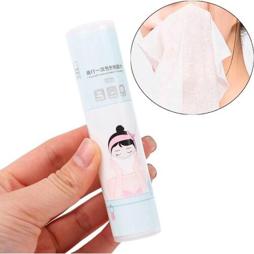 10 Pcs Travel Disposable Compressed Cleansing Face Towel Wipes Paper Wood Fiber New