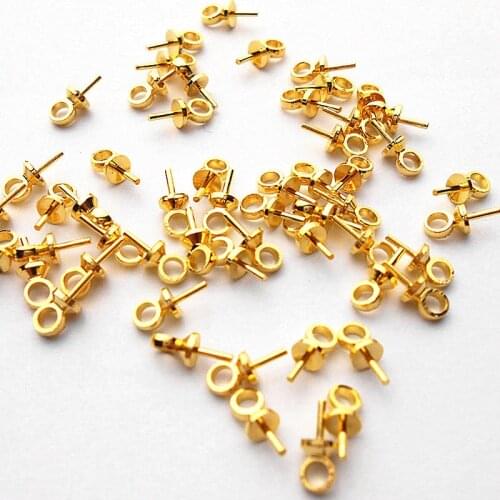 100pcs 3*6MM Jewelry DIY Accessories Gold Filled Hook For Necklace Findings & Components PJ060