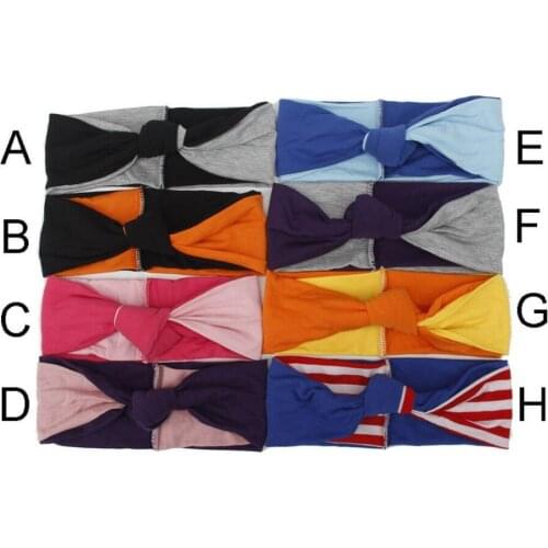 120pcs/lot new fashion wide twist tie dye color headband/two color twist hairband