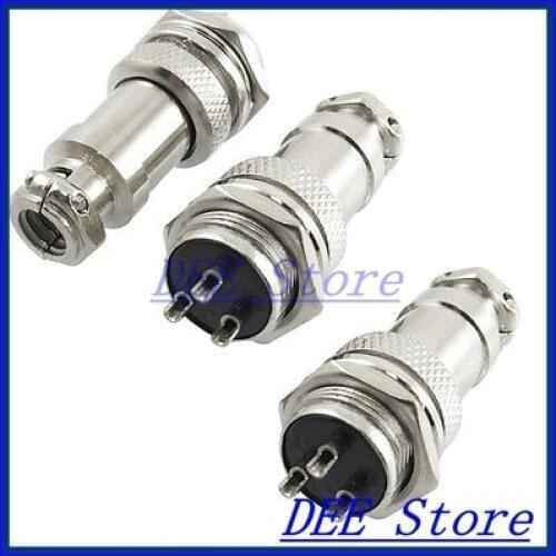 AC 200V 5A 1000V 3-Pin 3 Pin Screw Aviation Connector Plug Joint 3Pcs