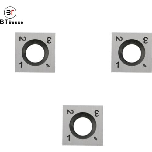 14mmx14mmx 2.0mm Square Straight Carbide Insert K10 for Wood Turning Lathe Tool 4-Edge on Chipboard Plywood Wood Roughing 3pcs