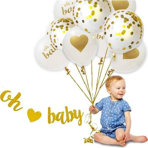 5-15Pcs Boy Girl Baby Feet Heart Print Latex Balloons Baby Shower Gender Secret Balloon1st Birthday Party Decorations kid Favor