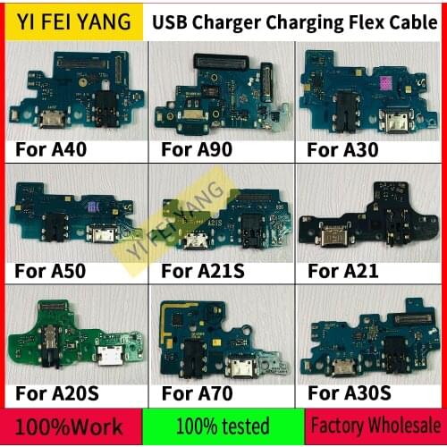 5Pcs OEM quality USB Charger Charging Port Dock Connector Board Flex Cable For Samsung A40 A90 A30 A50 A21S A21 A20S A70 A30S