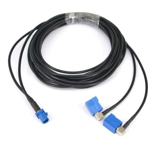 50 Pieces Fakra C male to Two Fakra C Female Conversion Radio Fakra Extension Cable RG174 Pigtail Cable for VW for Seat for Benz