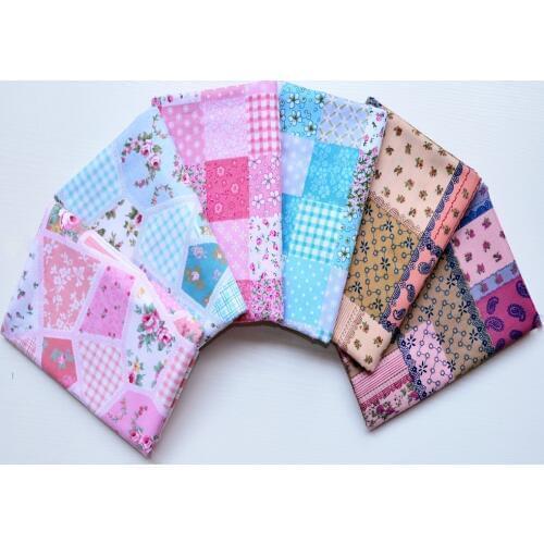 6pcs 40*50cm New arrive pastoral Patchwork printing 100% Cotton Fabric Sewing Tilda Doll Cloth DIY Quilting Tissue Textile