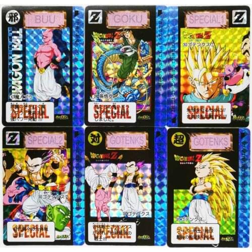 9pcs/set Super Saiyan Dragon Ball Z Majin Buu No.2 Heroes Refraction Battle Card Ultra Instinct Goku Game Collection Cards