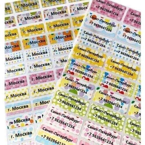 FREE SHIPPING Personalized Name Stickers Water Proof School Label Decal Multi Purpose Colorful Multi Color FREE SHIPPING