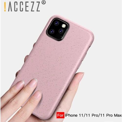 !ACCEZZ Phone Case For iPhone 11 Pro Max Back Cover Coque Shell Funda Fashion Candy Color Full Protection TPU Soft Silicone Case