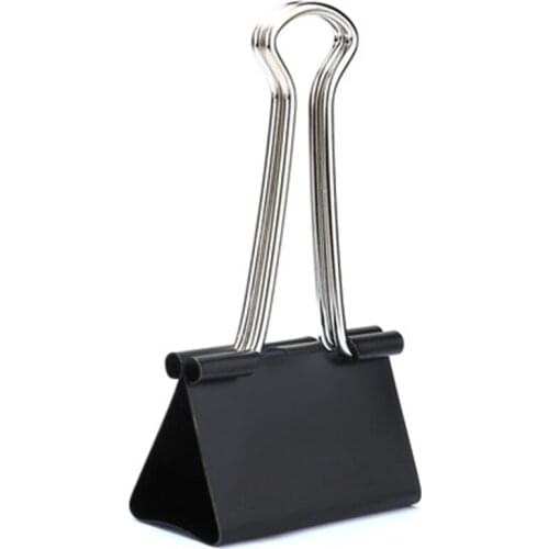 DL DL Office Binding mental clips note paper black stationery 8562 black tail clip 2#-41mm wallet long barreled dovetail clip