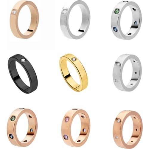 Brand Zircon Ring Fashion Jewelry For Men And Women Ring Lovers Gift