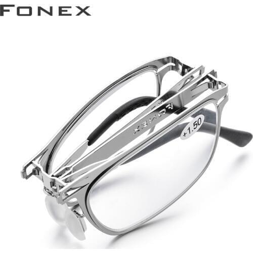 FONEX High Quality Folding Reading Glasses Men Women Foldable Presbyopia Reader Hyperopia Diopter Screwless Eyewear Lh012