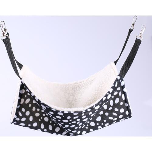 Pet Cat Hammock Large Leopard Single-sided Granular Fleece Hammock Can Be Hung on Animal Cage