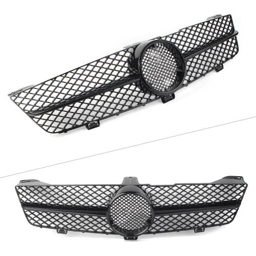Glossy Black Car Front Sport Radiator Grille Mesh Racing Grill ABS For Mercedes Benz W219 C219 CLS-Glass 2008 2009 2010
