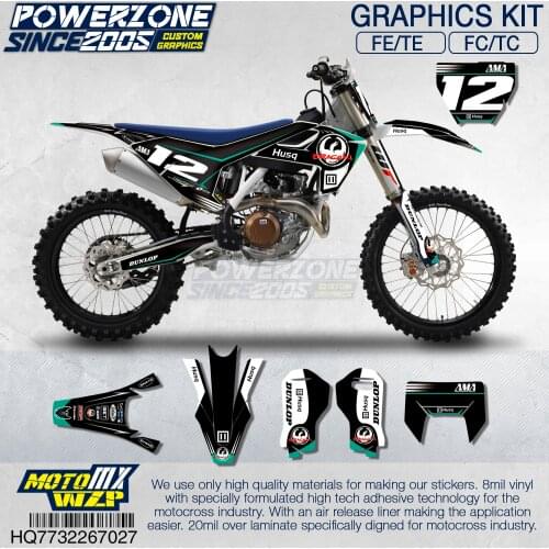 Customized Team Graphics Backgrounds Decals Custom Stickers Kit For Husqvarna 2014 15 16 17 18 FE TE FC TC 250 350 500cc 727