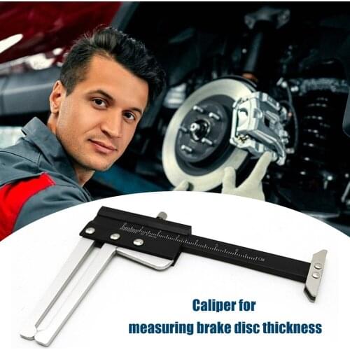 Brake Disc Thickness Measuring Vernier Caliper Car Tyre Plate Wear Depth Gauge Ruler Practical Test Hand Tool 0-60mm Durable