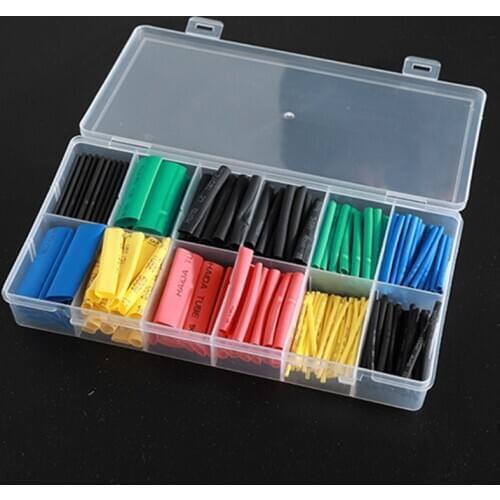 280PCS Car Wire Connector Shrinking Assorted Heat Shrink Tube Polyolefin Auto Motorcycle Wire Cable Insulated Sleeving Tubing