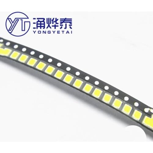 YYT 100PCS 0.1W SMD 2835 patch positive white warm white 9-10LM lamp bead lighting source