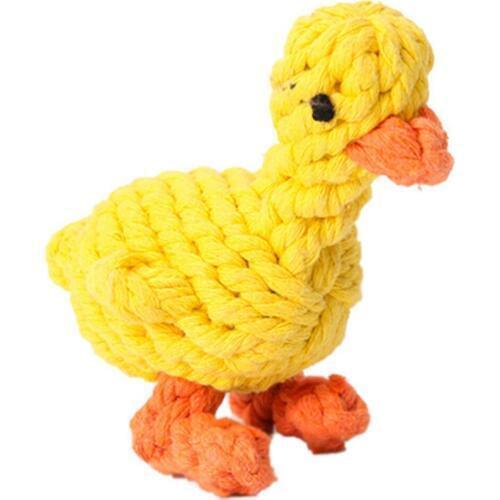 Cute Dog Toys Pet Rope Toy Weaving Duck Shape Bite-Resistant Dog Teething Toy Dog Chew Rope Pet Training Supplies Dropshipping