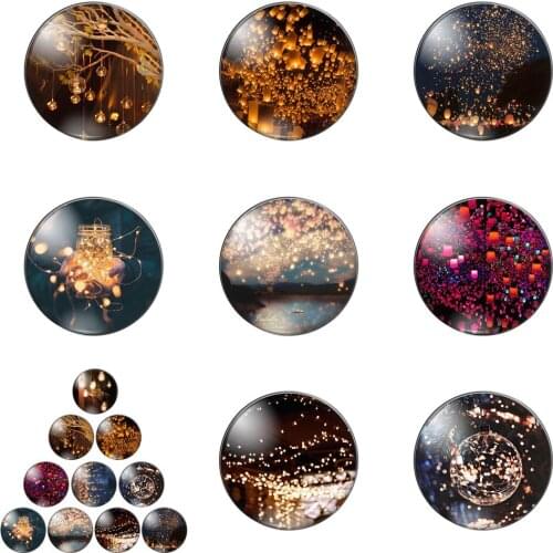 Fashion Lighting Bright Bling Shiny Round Photo Glass Cabochon Demo Flat Back Making Findings Handmade DIY Accessories