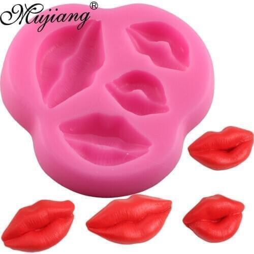 Mujiang Sexy Lips Chocolate Silicone Molds Sugar Paste 3D Craft Candy Mold Fondant Cake Decorating Tools Clay Soap Moulds