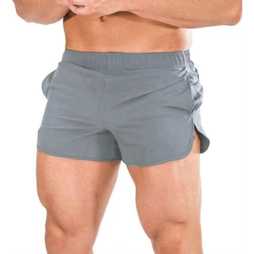 Men Fitness Running Sports Shorts Summer Gyms Workout Male Polyester Breathable Mesh Quick Dry Sportswear Jogger Short Pants