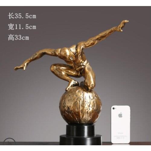 New resin creative abstract character sculpture light luxury home living room office decoration