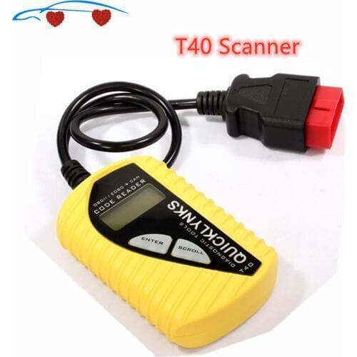 New Arrival T40 Scanner QUICKLYNKS Multi-language CAN OBDII Scanner T40 Code Reader Auto Diagnostic Tool OBD2 EOBD JOBD