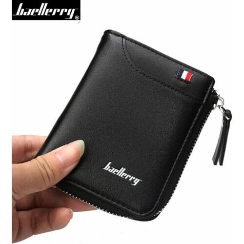 Baellerry New Fashion Men Wallets Top Quality Leather Male Wallet Multifunction Mens Purse With Card Holder Money Coin Pocket