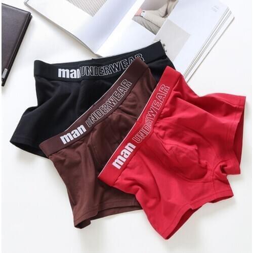 New Fashion Mens Underpants Cotton Boxer Men Panties Comfortable Men Underwear Sexy Solid Cuecas Trunks Brand Cueca Boxer Short